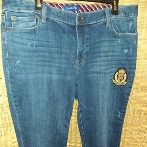 🎉2/$30 Talbots distressed denim jeans size 14